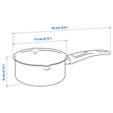 HEMLAGAD Saucepan, non-stick coating black, 1 l