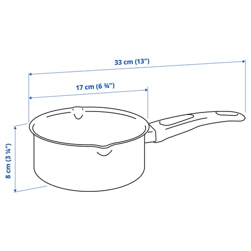 Illustration with measurements for the product: HEMLAGAD.