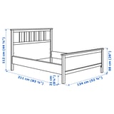 HEMNES Bed frame with mattress, white stain/Åkrehamn firm, 120x200 cm