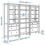 HEMNES Storage combination w doors/drawers, white stain/light brown, 270x198 cm