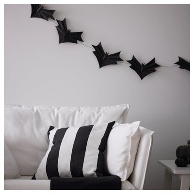 HÖSTAGILLE Garland, bat black, 4 m