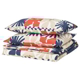 HYLSNEJLIKA Duvet cover and 2 pillowcases, multicolour, 200x230/50x80 cm