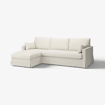 HYLTARP Cover f 3-seat sofa w chs lng, left, Gransel natural