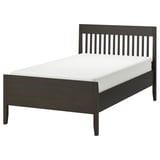 IDANÄS Bed frame, dark brown stained, 120x200 cm