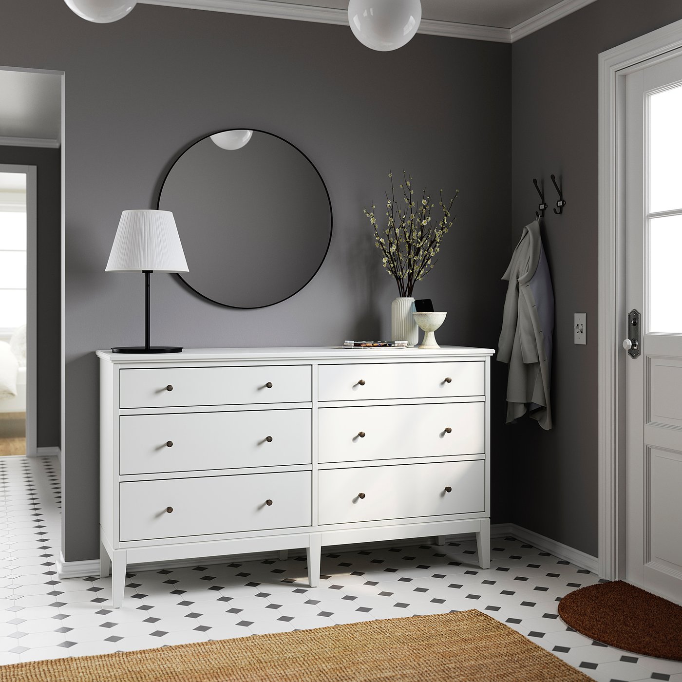 IDANÄS chest of 6 drawers, white, 162x95 cm - IKEA