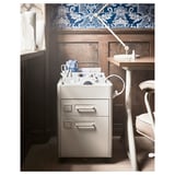 IDÅSEN Drawer unit on castors, beige, 42x61 cm