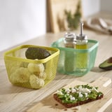 IKEA 365+ Food storage basket, metal/yellow green, 14x14x10 cm