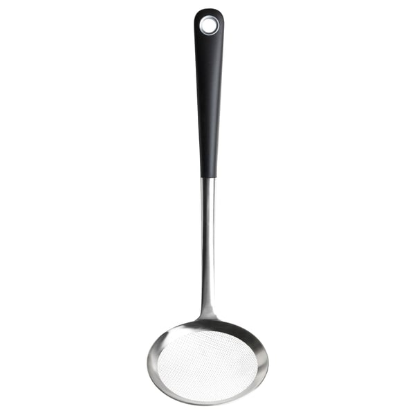 IKEA 365+ HJÄLTE Deep-fry skimmer, stainless steel/black