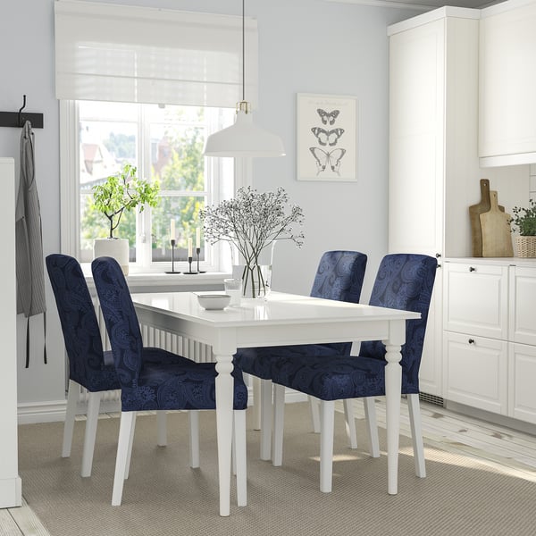 INGATORP Extendable table, white, 155/215x87 cm