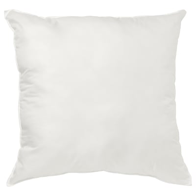 A square white decay-resistant pillow. Its filled with soft materials for comfort and support.