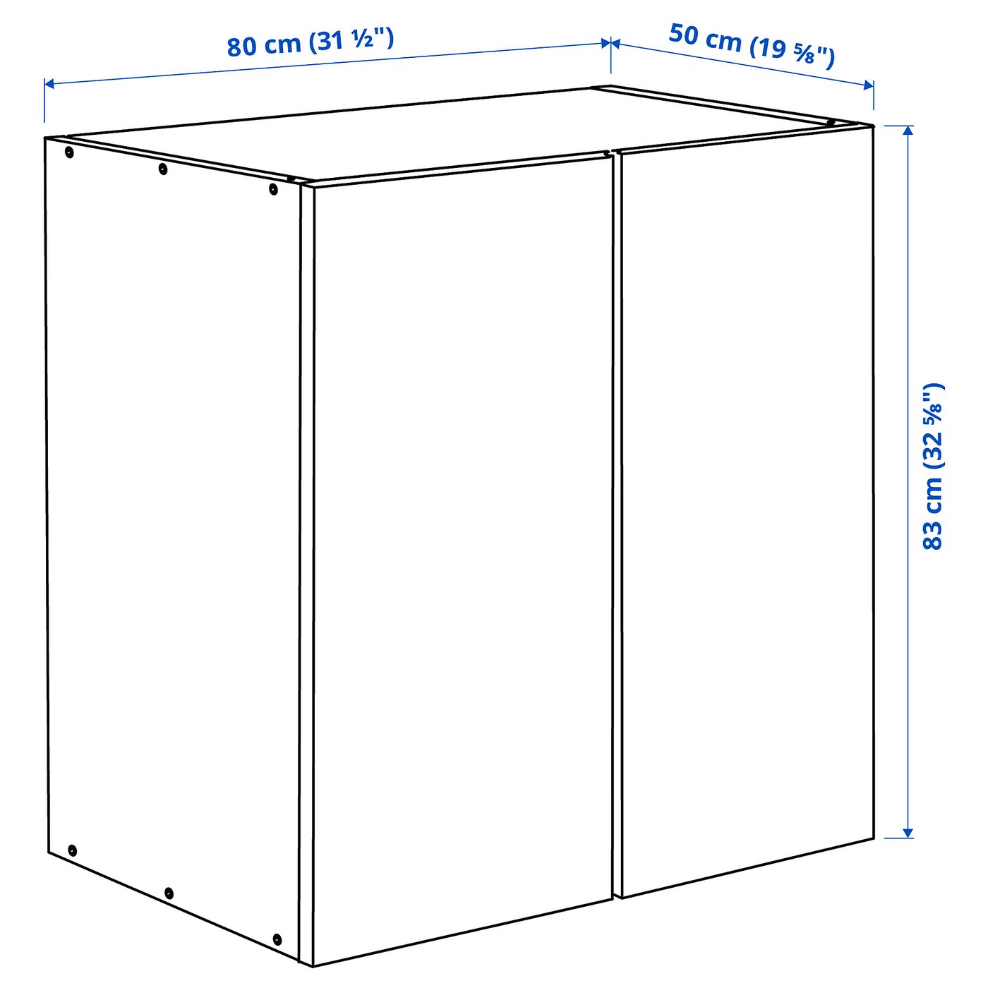 IVAR cabinet, pine, 80x50x83 cm - IKEA