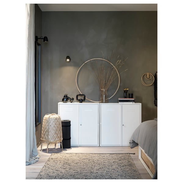 IVAR Cabinet with doors, white, 80x83 cm