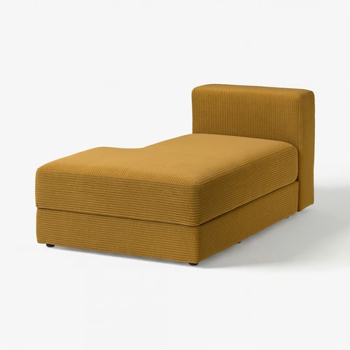 JÄTTEBO Cover chaise longue module, left, Samsala yellow-brown