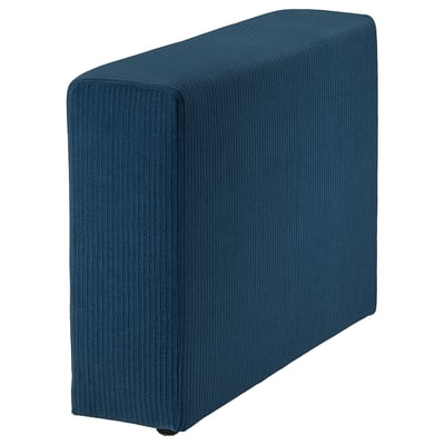 Blue cushioned seat cover, recycled polyester, rectangle.