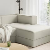 JÄTTEBO U-shaped sofa, 7-seat, with chaise longue, right with headrests/Axvall off-white