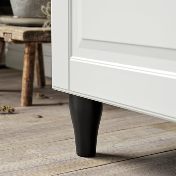 KABBARP Leg, black, 10 cm