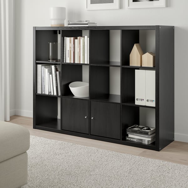 Kallax Shelving Unit Black Brown Ikea
