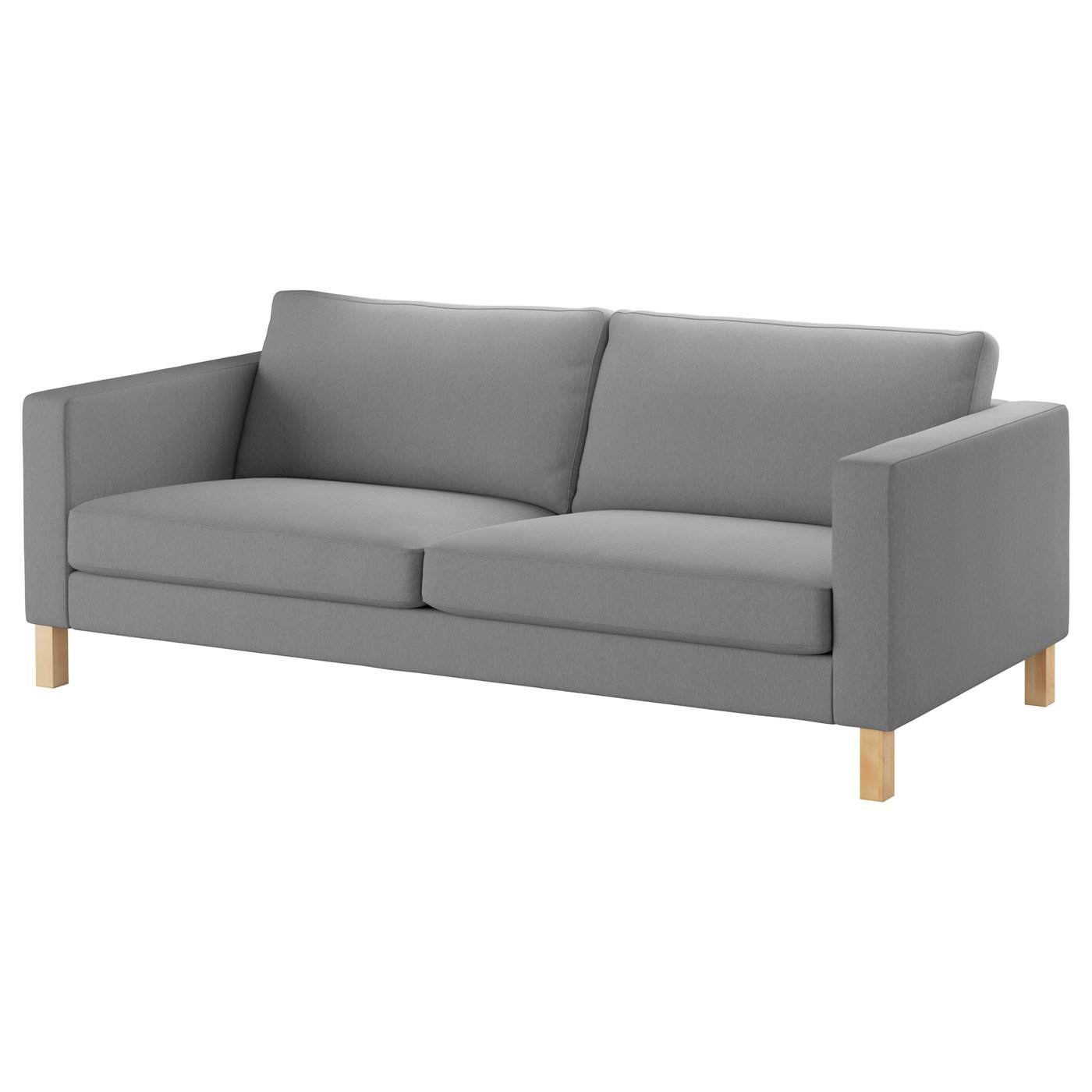 Karlstad 3 Seat Sofa Lejde Grey Black Ikea