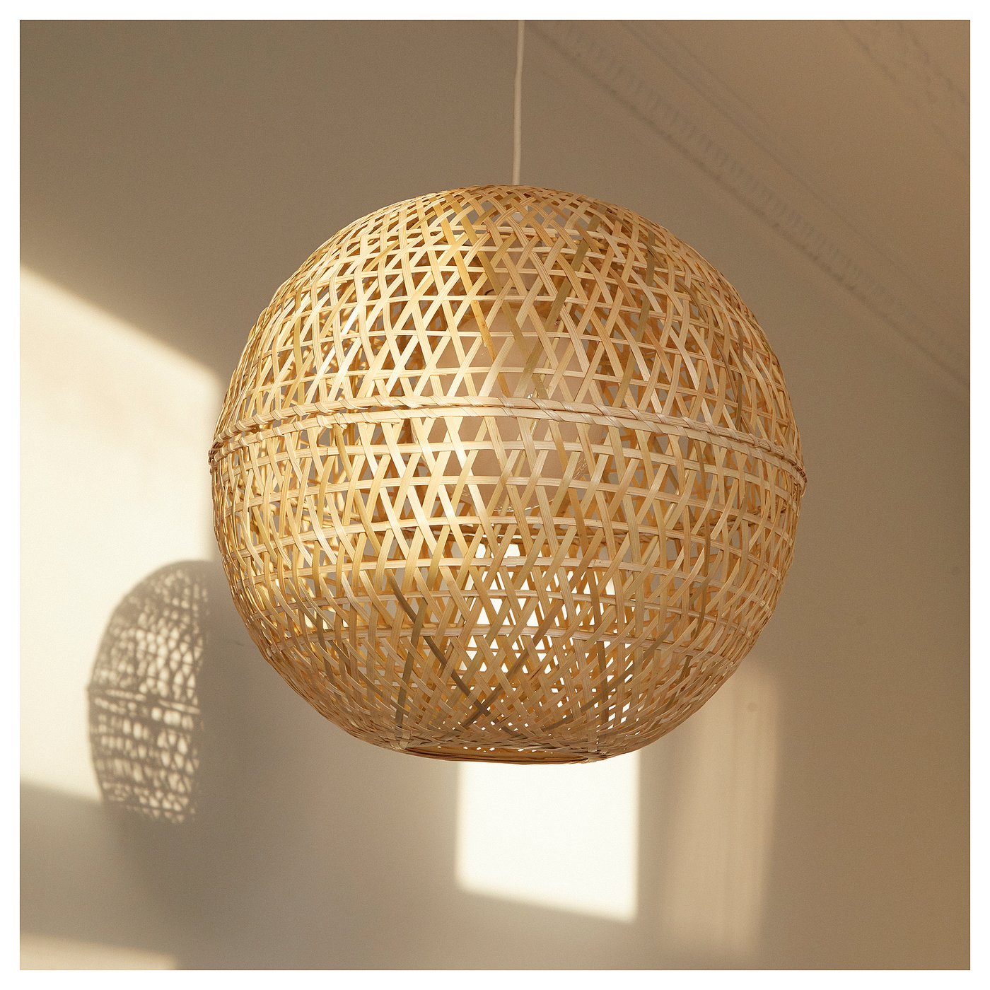 Lamp shade, handmade bamboo, 38 cm 