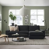 KIVIK 3-seat sofa with chaise longue, Tresund anthracite