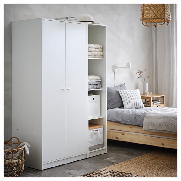 KLEPPSTAD Open wardrobe, white, 39x176 cm