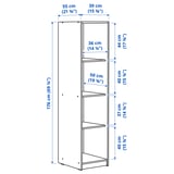 KLEPPSTAD Open wardrobe, white, 39x176 cm
