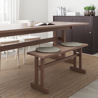KLIMPFJÄLL Bench, grey-brown, 102 cm