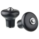 KLINGSTORP Knob, black/chrome-plated, 30 mm