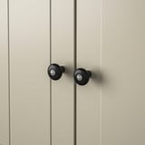 KLINGSTORP Knob, black/chrome-plated, 30 mm