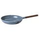 Option: KLIPPFISK Frying pan, non-stick coating/wood dark grey-blue, 28 cm