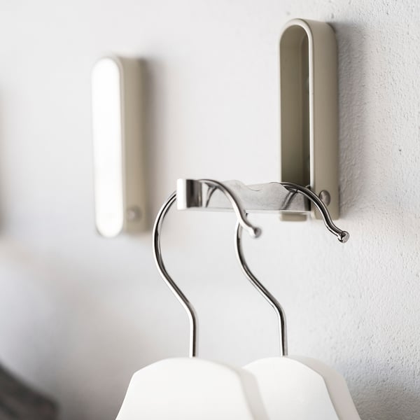 KLYKET Folding hook, aluminium/beige