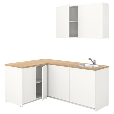 KNOXHULT Kitchen, white, 182x143x220 cm