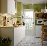 KNOXHULT Kitchen, white, 204x61x220 cm