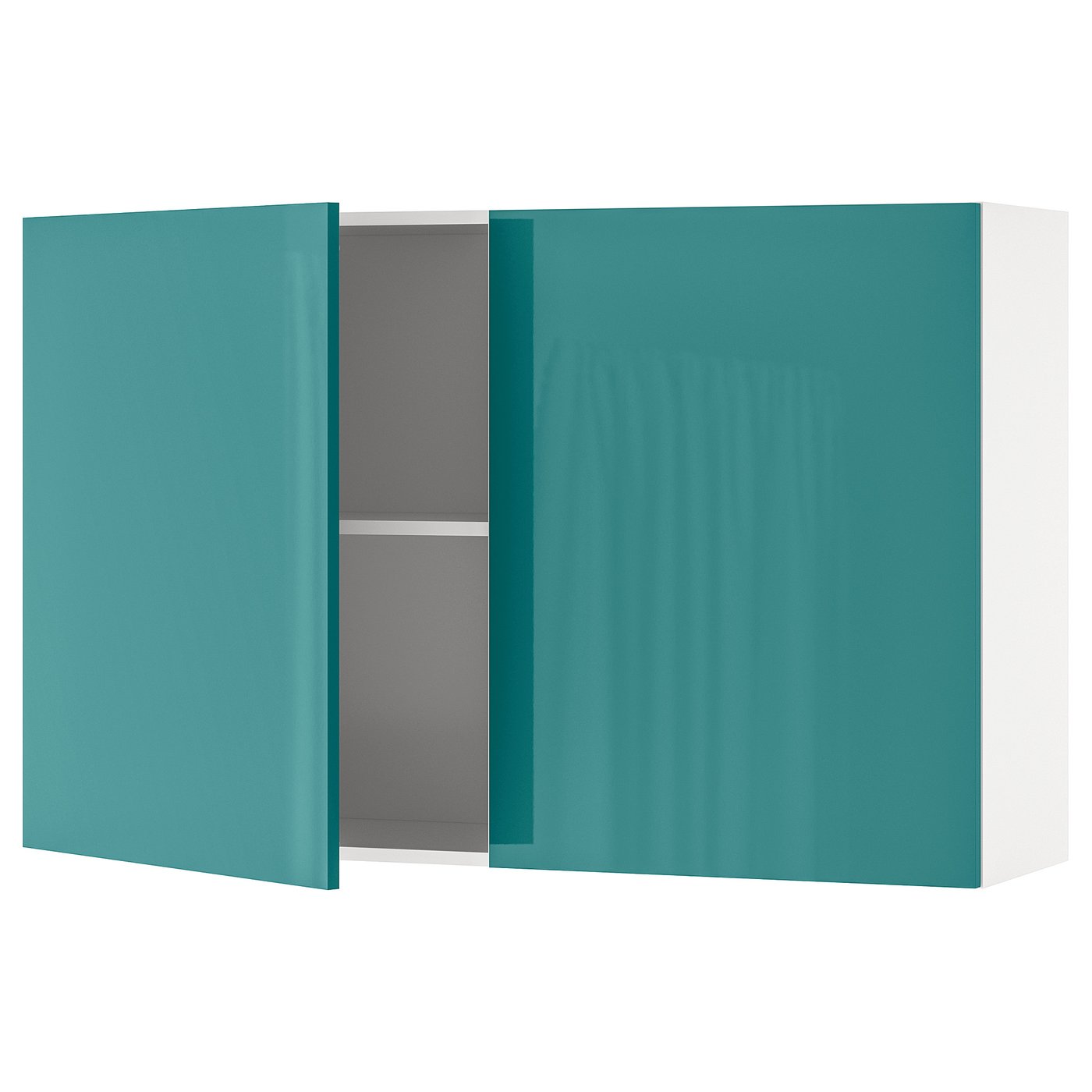 KNOXHULT Wall with doors highgloss, blueturquoise IKEA