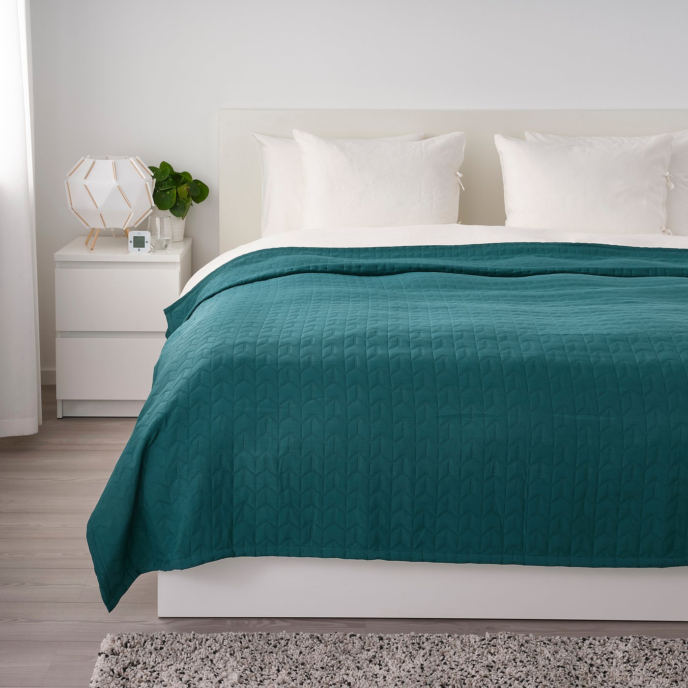 Bedspread, dark green, 230x250 cm - IKEA