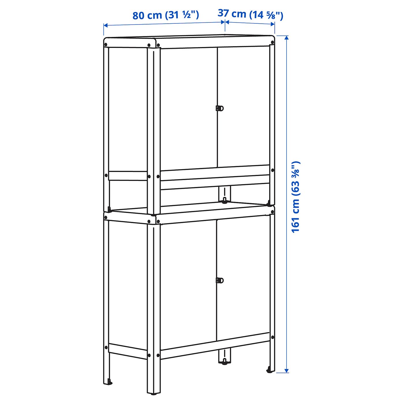 KOLBJÖRN cabinet in/outdoor, beige, 80x161 cm - IKEA