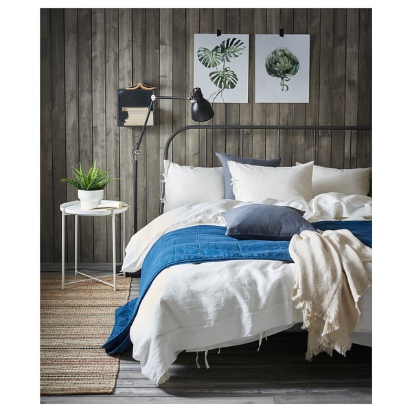 KOPARDAL Bed frame, grey/Lönset, 150x200 cm