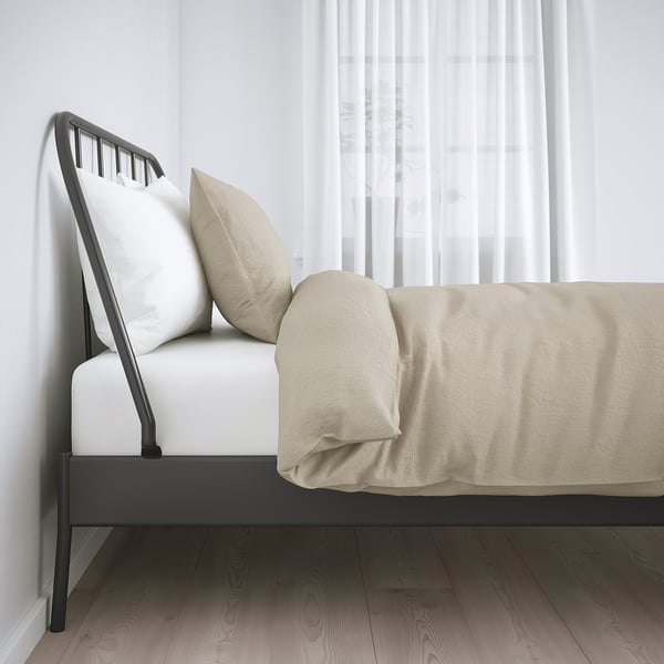 KOPARDAL Bed frame, grey/Luröy, 150x200 cm