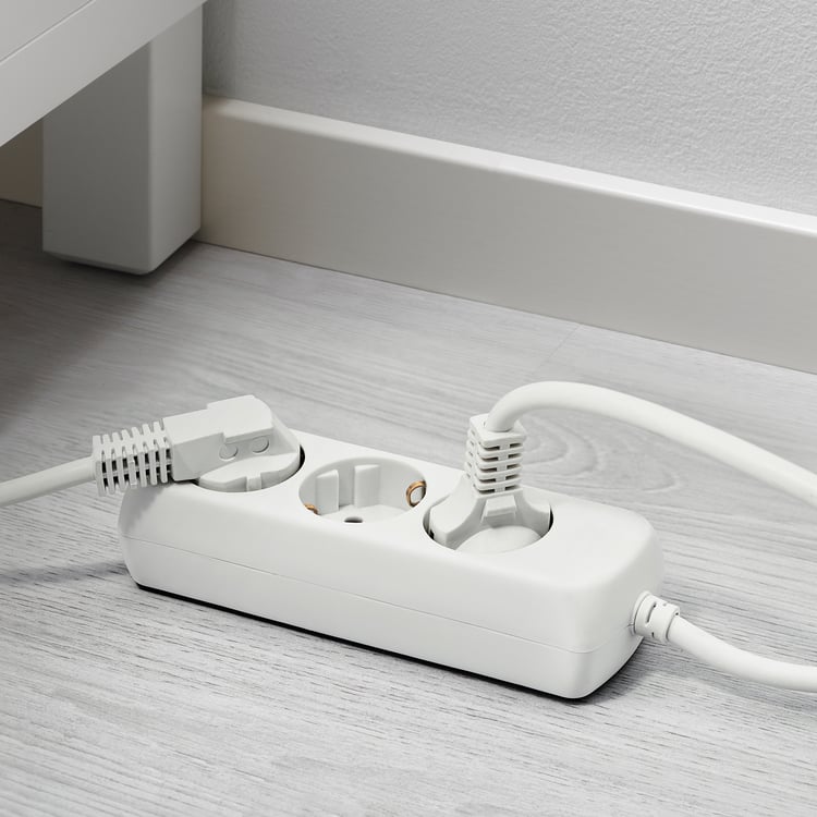 KOPPLA 3way socket, earthed white, 1.5 m IKEA