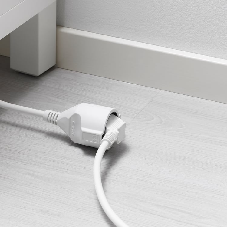 KOPPLA extension cord, earthed white, 5 m IKEA
