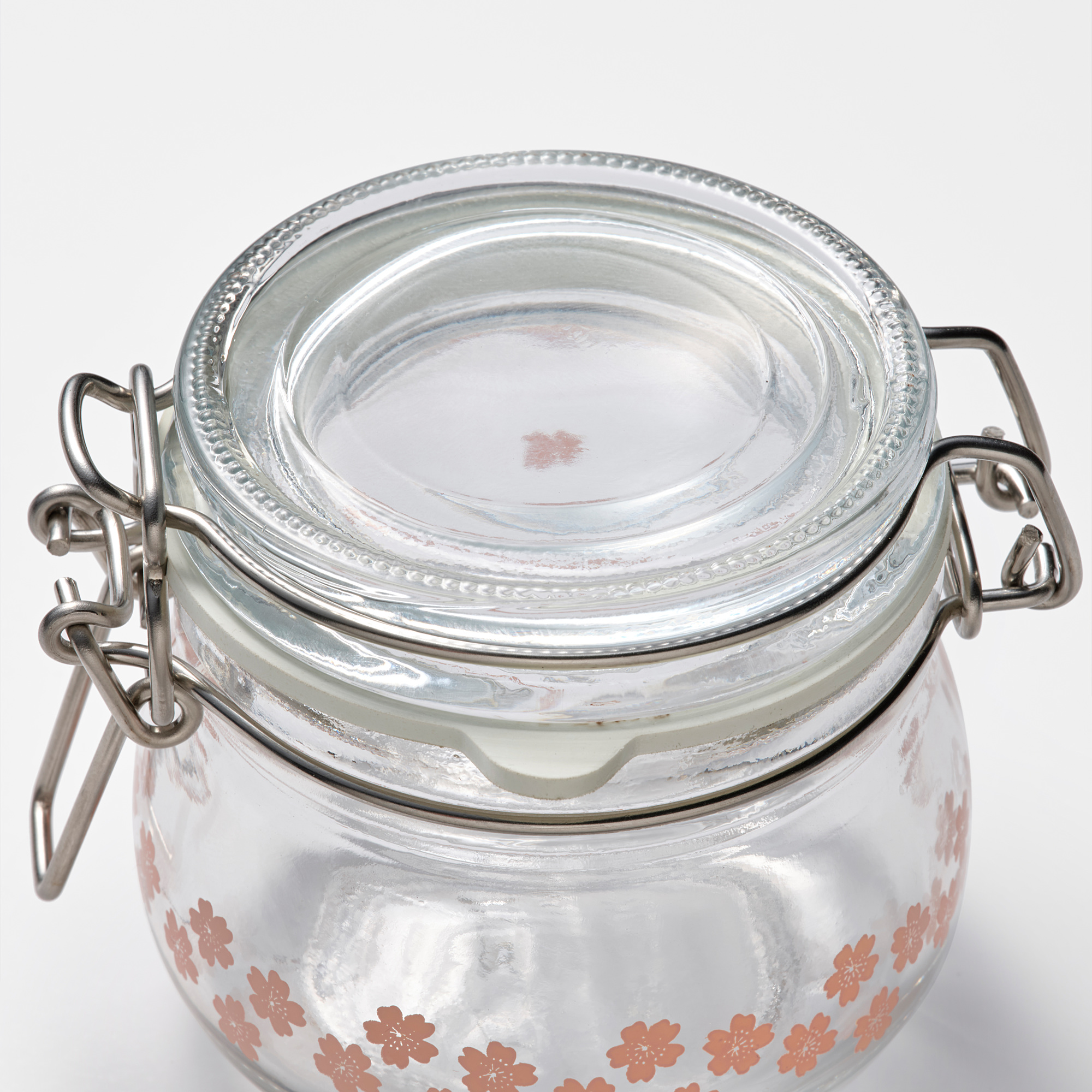 KORKEN Jar with lid, glass/printed, 13 cl IKEA