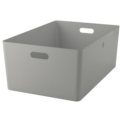 KUGGIS Box, light grey, 37x54x21 cm