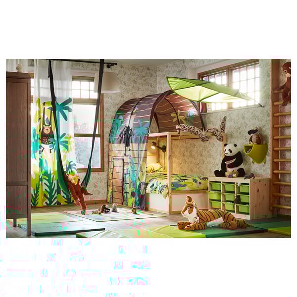 Kura Bed Tent With Curtain Brown Ikea