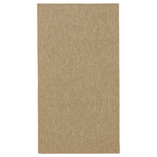 LÄTTBETONG Runner, flatwoven, beige/light brown, 80x150 cm