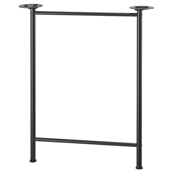 LAGKAPTEN / SPÄND Desk, white anthracite/black, 120x60 cm