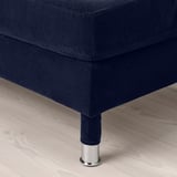 LANDSKRONA Footstool, Djuparp dark blue/metal