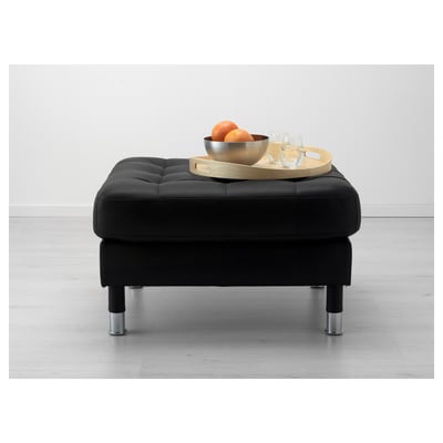 LANDSKRONA Footstool, Grann/Bomstad black/metal