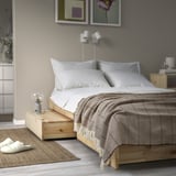 LAPPKATTFOT Throw, brown/black, 130x170 cm