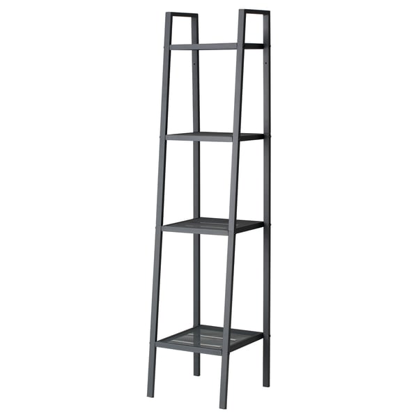 LERBERG Shelf unit, dark grey, 35x148 cm