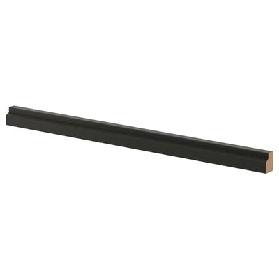 LERHYTTAN Deco strip, contoured edge, black stained, 221 cm